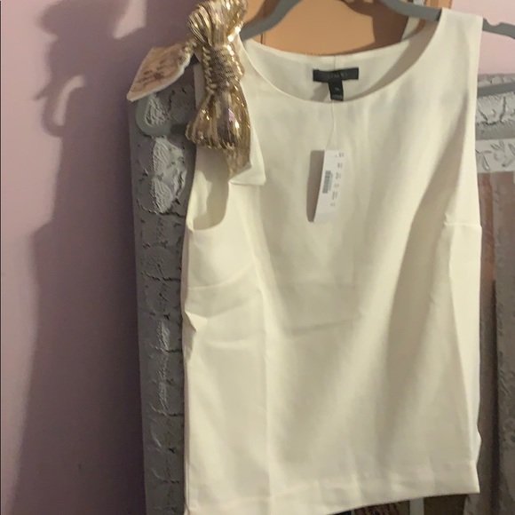 J. Crew gold sequin bow top - Picture 2 of 4
